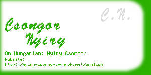 csongor nyiry business card